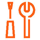 ICONO DE IMPLANTACIÓN DE PROYECTOS DE COLOR ROJO