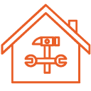 icono de reformas color rojo